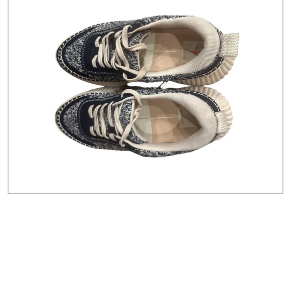 Dolce vita navy woven Women's Athletic Shoes in Black and Cream - Picture 6 of 9